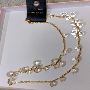 NWT Banana Republic glass beads chain necklace